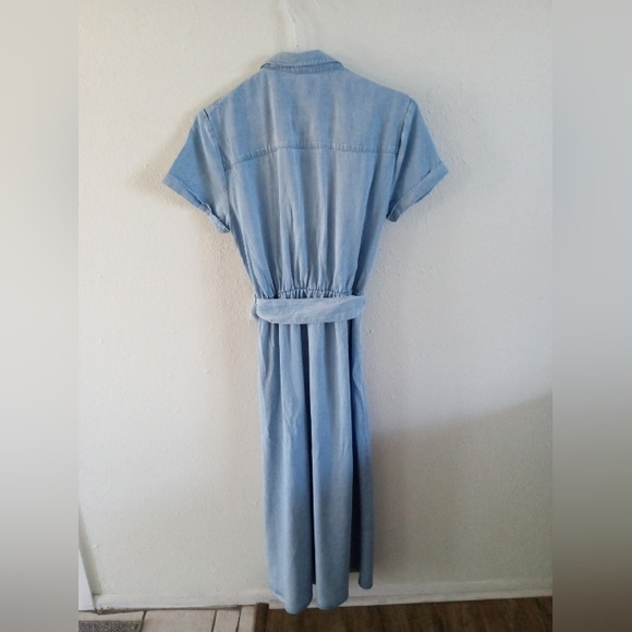 CLOTH + STONE Chambray Midi Shirt Dress |S - Picture 6 of 8
